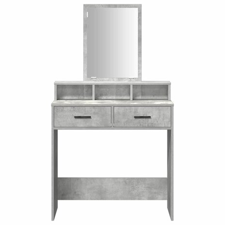 Kaptafel met lade Betongrijs 79 x 41 x 140 cm Bewerkt hout 6
