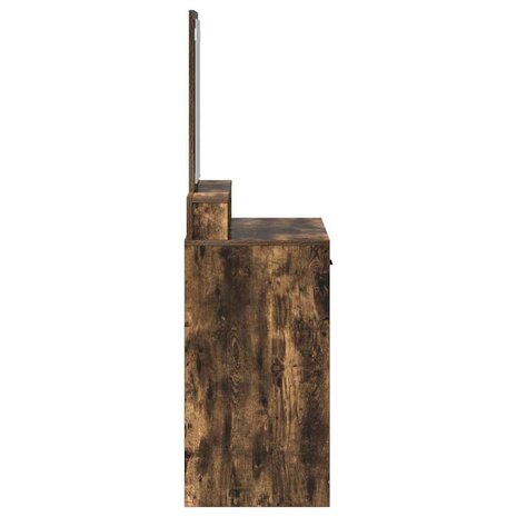 Kaptafel met lade Gerookt eiken 79 x 41 x 140 cm Bewerkt hout 7