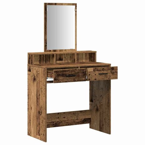 Kaptafel met lade Oud hout 79 x 41 x 140 cm Bewerkt hout 5