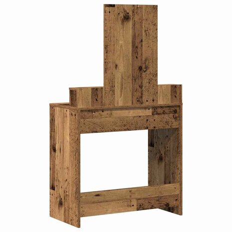 Kaptafel met lade Oud hout 79 x 41 x 140 cm Bewerkt hout 8