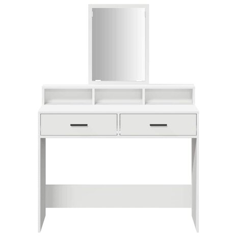 Kaptafel met lade met plank Wit 100 x 41 x 140 cm Bewerkt hout 6