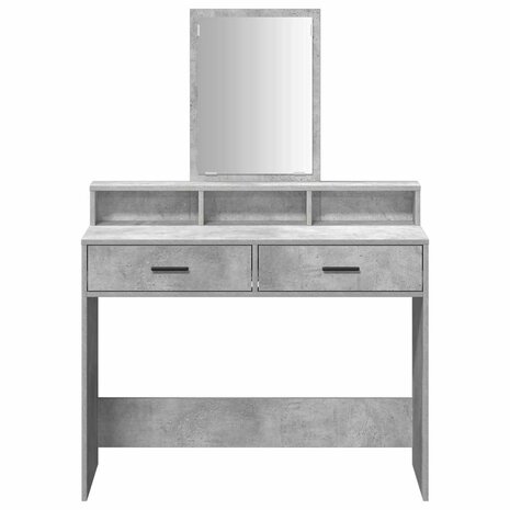Kaptafel met lade Betongrijs 100 x 41 x 140 cm Bewerkt hout 6
