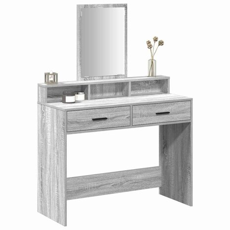 Kaptafel met lade Grijs Sonoma 100 x 41 x 140 cm Bewerkt hout 3