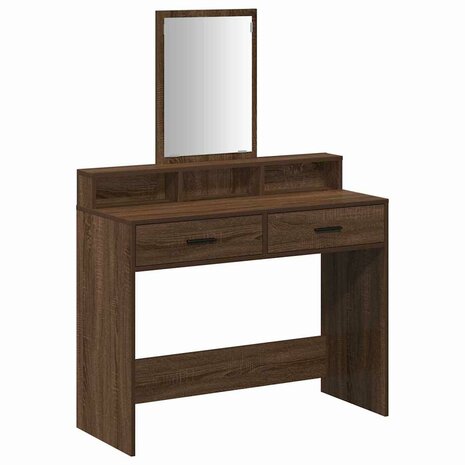 Kaptafel bruin eikenkleur 100 x 41 x 140 cm Bewerkt hout 2