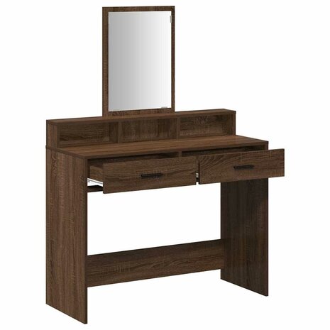 Kaptafel bruin eikenkleur 100 x 41 x 140 cm Bewerkt hout 5