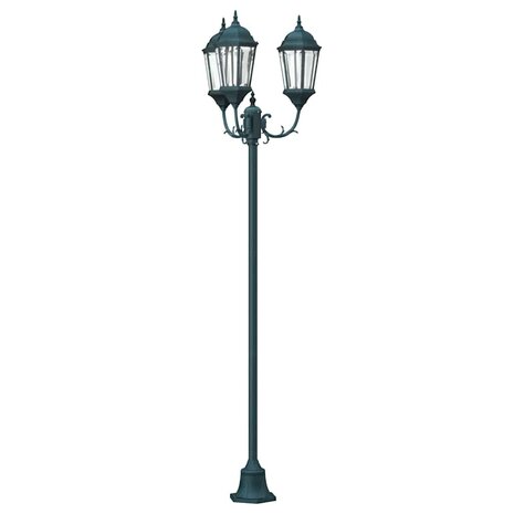 Tuin Lantaarnpaal Donkergroen Aluminium en Glas 2