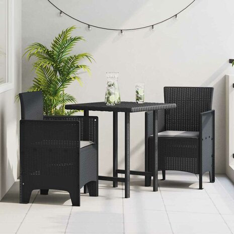 Tuinstoel 2 pcs Antraciet 53 x 49 x 85 cm PP 1