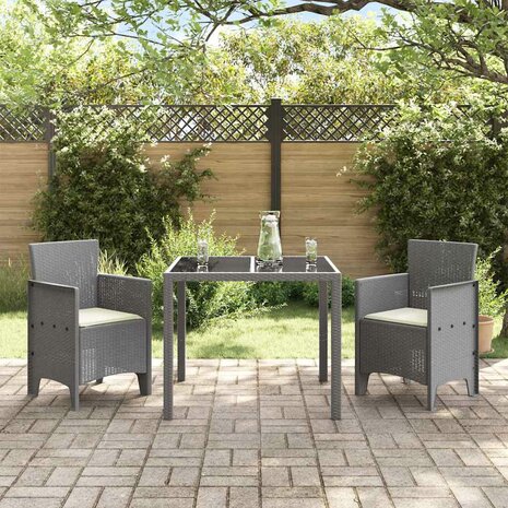 Tuinstoel 2 pcs Lichtgrijs 53 x 49 x 85 cm PP 3