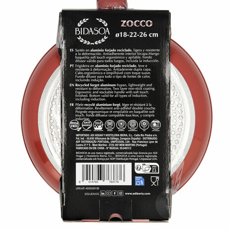Pannenset Bidasoa Zocco Grijs Terra cotta Metaal 3 Onderdelen 8
