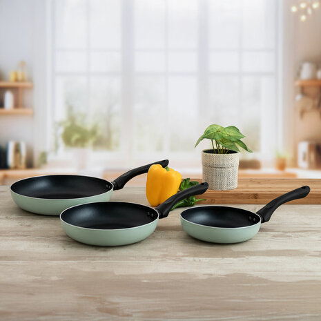 Pannenset Quid Tropic Groen Metaal 3 Onderdelen 2