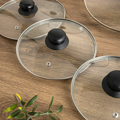 Pannedeksel Quid Renova Transparant Glas Ø 18 cm (6 Stuks) 4