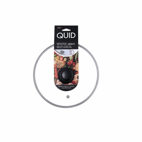 Pannedeksel Quid Renova Transparant Glas Ø 24 cm (6 Stuks) 6
