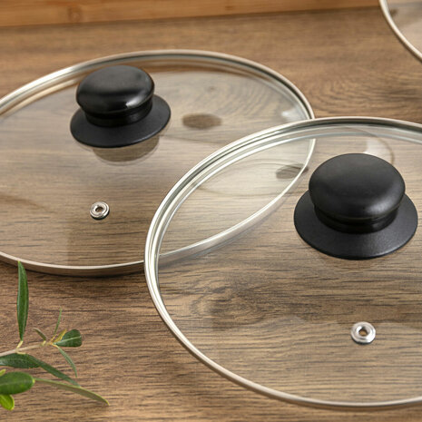 Pannedeksel Quid Renova Transparant Glas Ø 26 cm (6 Stuks) 5