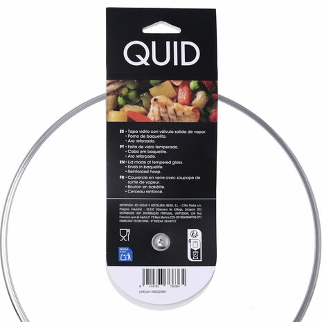 Pannedeksel Quid Renova Transparant Glas Ø 26 cm (6 Stuks) 8
