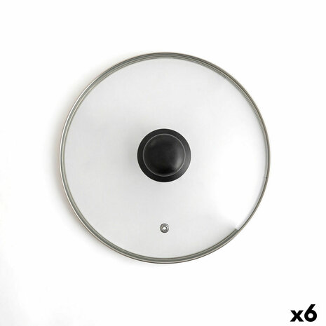 Pannedeksel Quid Renova Transparant Glas Ø 30 cm (6 Stuks) 1