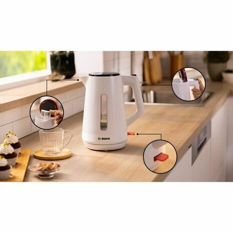 Waterkoker BOSCH TWK1M121 Wit Plastic 2400 W 1,7 L (1 Stuks) 2