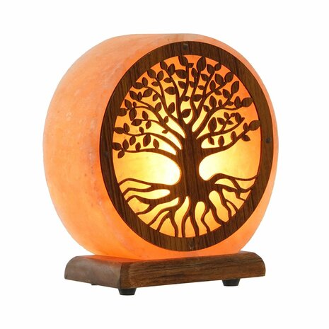 Bureaulamp Home ESPRIT Boomstructuur Bruin Roze Hout Zout 15 W 220 V 16 x 7 x 18 cm 6