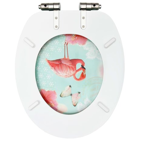 Toiletbril met soft-close deksel flamingo MDF 6