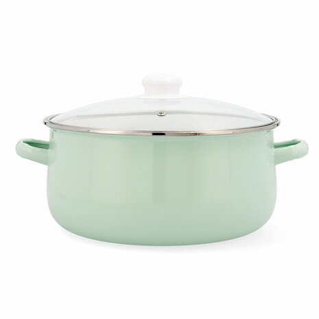 Kookpot met Glazen Deksel Quid Cocco Geëmailleerd Staal 26 cm 1