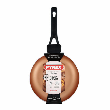Pan Pyrex Action Gestampt aluminium Koper 24 cm 6