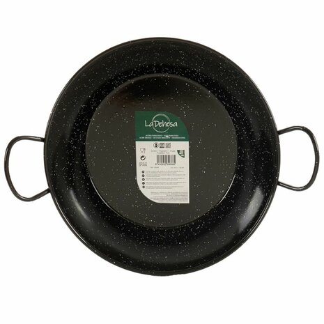 Paella Pan La Dehesa 0632-LD 0632-LD Zwart Geëmailleerd Staal Ø 32 cm 42,5 x 12 x 32,5 cm (6 Stuks) 2