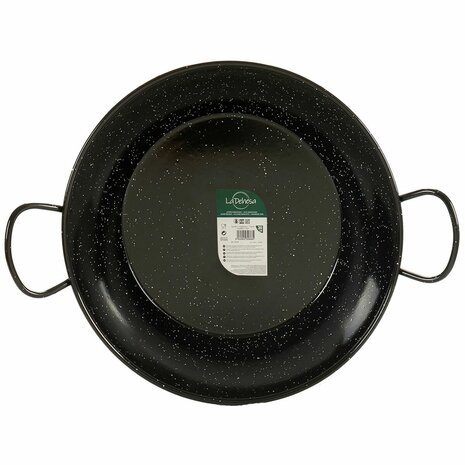 Paella Pan La Dehesa 0645-LD 0645-LD Zwart Geëmailleerd Staal Ø 45 cm 46 x 13,5 x 58 cm 58 x 13,5 x 46 cm (3 Stuks)