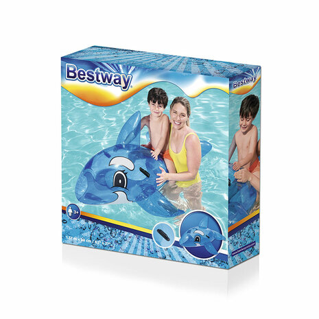 Bestway Opblaasbare Blauwe Walvis Figuur met Handvatten 157x94 cm +3 Jaar Strand en Zwembad 41037 2