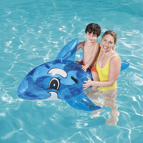 Bestway Opblaasbare Blauwe Walvis Figuur met Handvatten 157x94 cm +3 Jaar Strand en Zwembad 41037 3