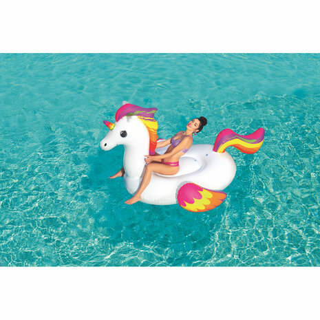 Bestway Opblaasbare Eenhoorn Figuur met Handvatten 224x164 cm Strand en Zwembad 41113 8