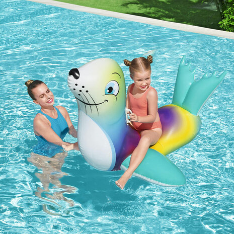 Bestway Opblaasbare Zeehond Figuur met Handvatten 157x114 cm +3 Jaar Strand en Zwembad 41479 3