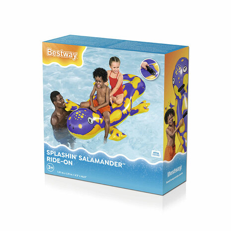 Bestway Opblaasbare Salamander Figuur met Handvatten 191x119 cm +3 Jaar Strand en Zwembad 41502 2