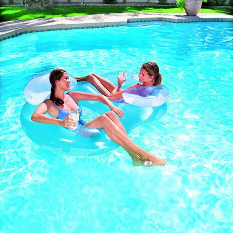 Bestway Dubbele Opblaasbare Wiel met Kussen 188x117 cm Strand en Zwembad 43009 6