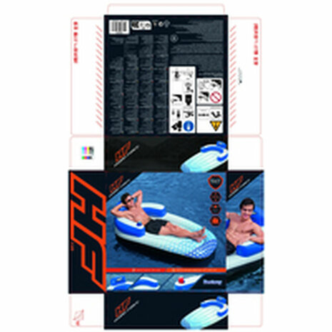 Bestway Opblaasbare Stoel Ligstoel Hydro-Force 191x107 cm Strand en Zwembad 43533 8