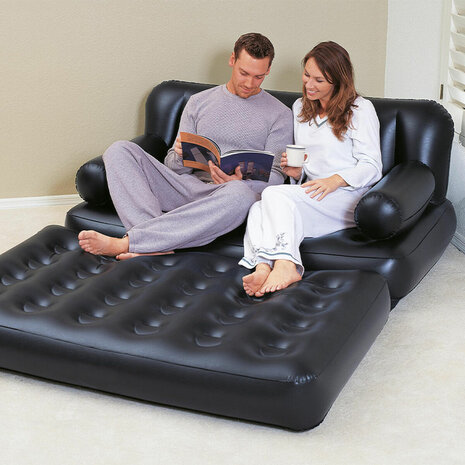 Bestway Opblaasbare Stoel 5 Posities Zwart 188x152x64 cm Interieur 75054 3