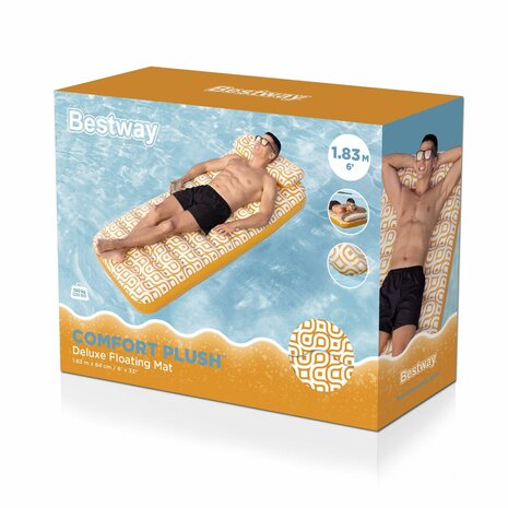 Bestway Opblaasbare Waterdichte Mat Deluxe 183x84 cm Strand en Zwembad 43836 3