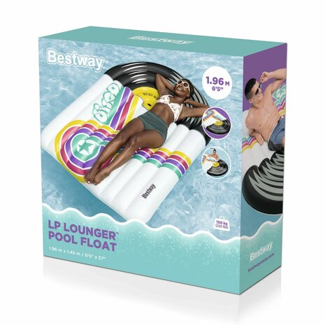 Bestway Opblaasbare Mat Disco 196x145 cm Strand en Zwembad 43837 3