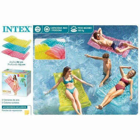 Opblaasbaar matras Intex 89 x 173 cm Transparant 6