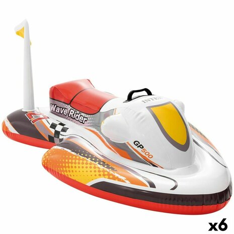 Opblaasbaar zwembadfiguur Intex Wave RIder Motorfiets 117 x 58 x 77 cm (6 Stuks) 1