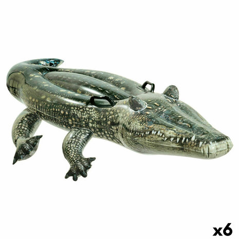 Opblaasbaar zwembadfiguur Intex Krokodil 86 x 20 x 170 cm (6 Stuks) 1
