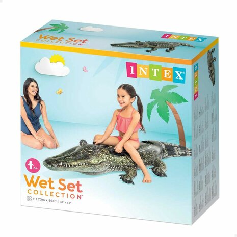 Opblaasbaar zwembadfiguur Intex Krokodil 86 x 20 x 170 cm (6 Stuks) 5
