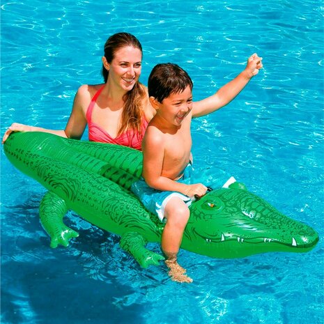 Opblaasbaar zwembadfiguur Intex Krokodil 168 x 86 cm (12 Stuks) 4