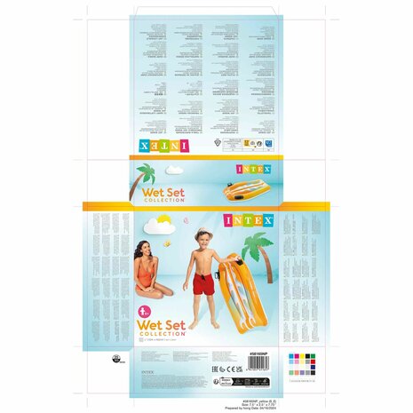 Opblaasbaar zwembadfiguur Intex Joy Rider 62 x 112 cm Surfplank (12 Stuks) 8