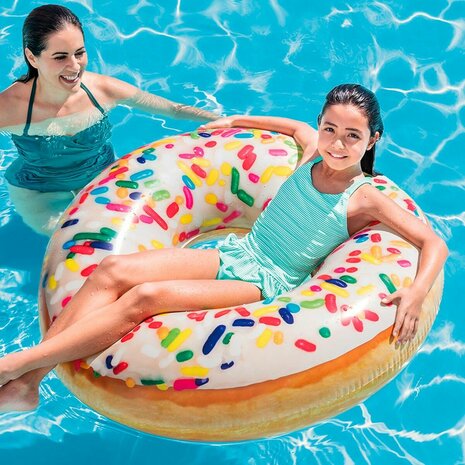 Opblaasbare band Intex Donut Wit 114 x 25 x 114 cm (12 Stuks) 3