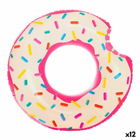 Opblaasbare band Intex Donut Roze 107 x 99 x 23 cm (12 Stuks) 1