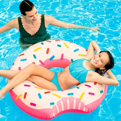 Opblaasbare band Intex Donut Roze 107 x 99 x 23 cm (12 Stuks) 3