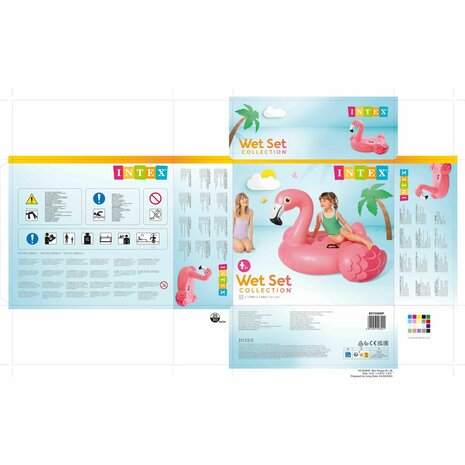 Opblaasbare Flamingo Intex Roze 14,7 x 9,4 x 14 cm (4 Stuks) 5