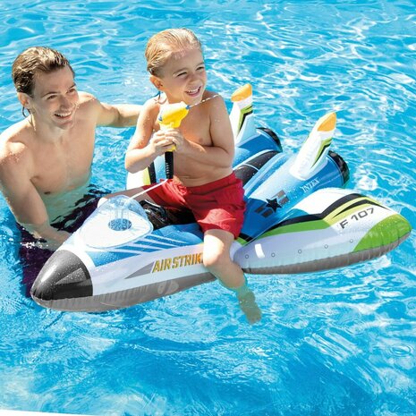 Opblaasbaar matras Intex Waterpistool Vliegtuig 117 x 117 cm (6 Stuks) 4