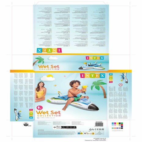 Opblaasbaar matras Intex Waterpistool Vliegtuig 117 x 117 cm (6 Stuks) 8
