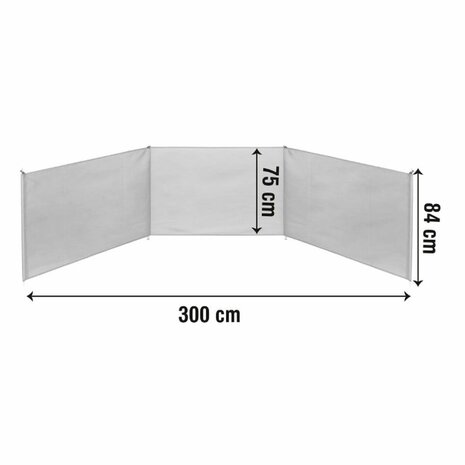 Windscherm Aktive 300 x 84 x 2 cm 300 x 85 x 2 cm 5