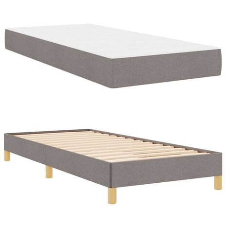 Boxspring bed Taupe en Bruin 80 x 200 cm 6